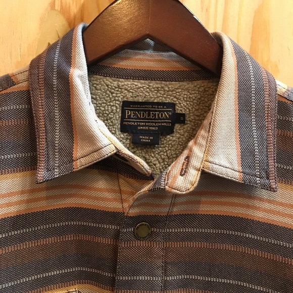 NWT • Pendleton striped fleece lined shirt jacket - Picture 3 of 8
